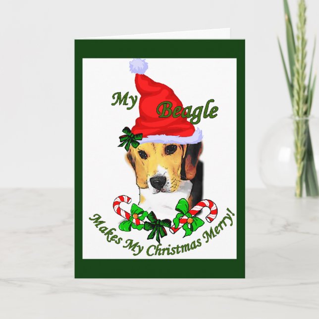 Beagle-julklappar Helgkort (Framsida)