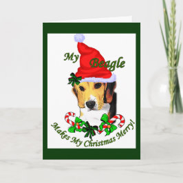 Beagle-julklappar Helgkort