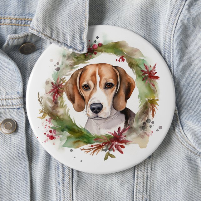 Beagle julkrans Festiv valp Knapp (In Situ)