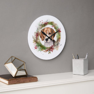 Beagle julkrans Festiv valp Stor Klocka