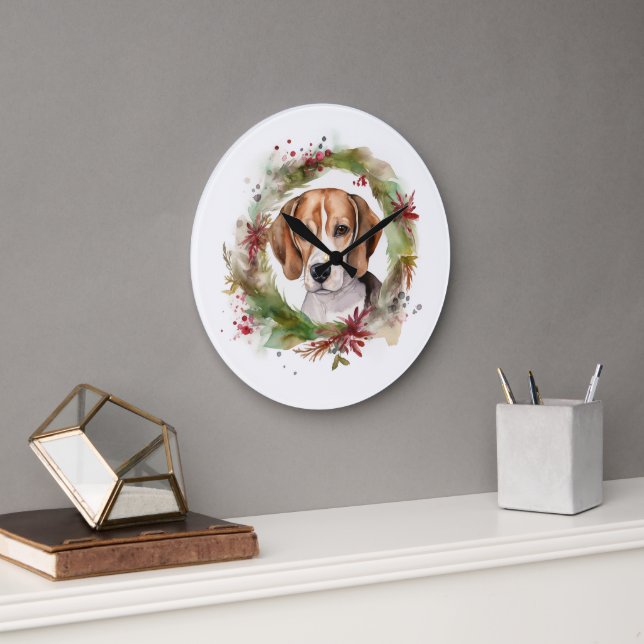 Beagle julkrans Festiv valp Stor Klocka (Kontor)