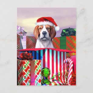 Beagle-julöverraskning Helg Vykort