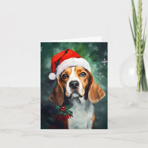 Beagle Julpenseln målar grafik Kort
