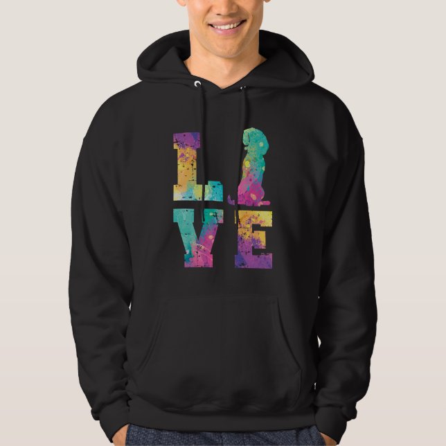 Beagle kärlek hoodie (Framsida)