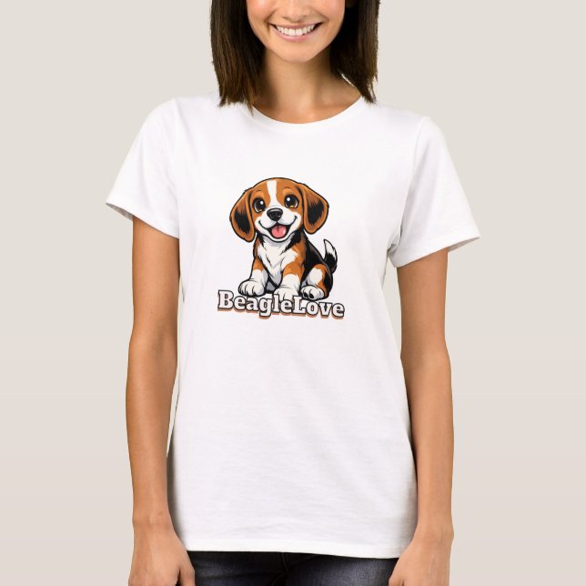 Beagle Kärlek | Hundälskare T Shirt (Framsida)