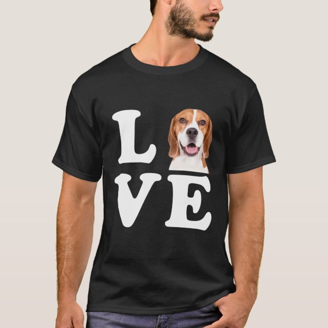 Beagle Kärlek T Shirt (Framsida)
