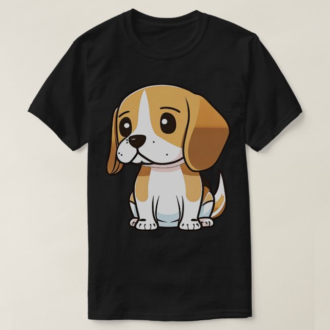 Beagle Kawaii 2 T Shirt (Design framsida)