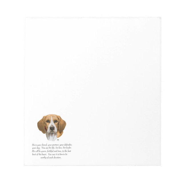 Beagle-keep souvenir HANE Anteckningsblock (Framsida)
