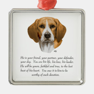 Beagle-keep souvenir HANE Julgransprydnad Metall