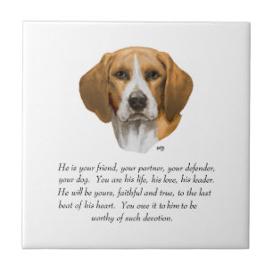 Beagle-keep souvenir HANE Kakelplatta