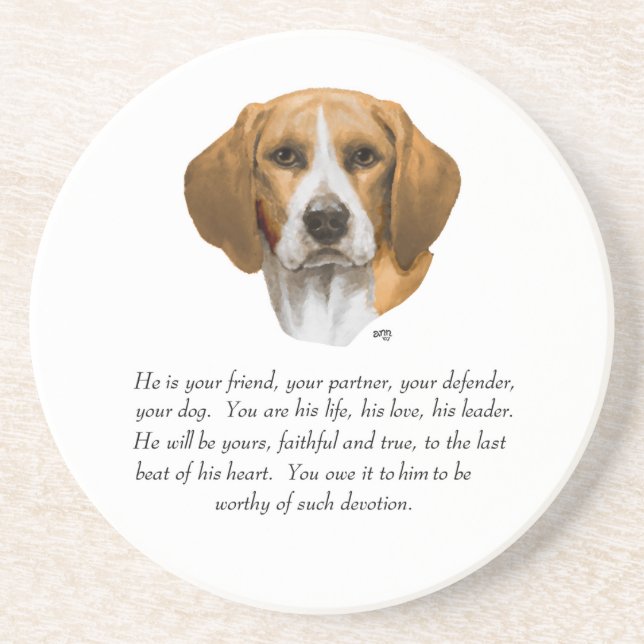 Beagle-keep souvenir HANE Underlägg (Framsidan)