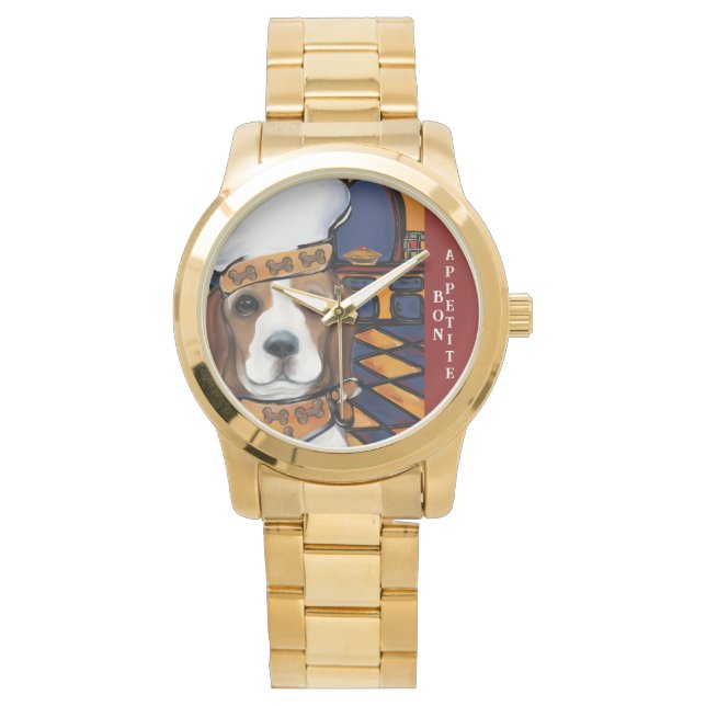 Beagle-kock Armbandsur (Framsida)