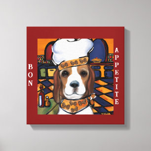 Beagle-kock Canvastryck