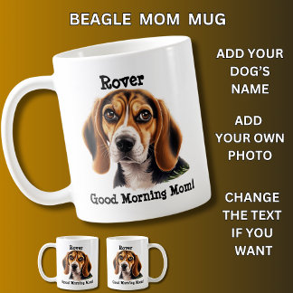 Beagle, lägg till Hund Namn, Ändra foto Kaffemugg