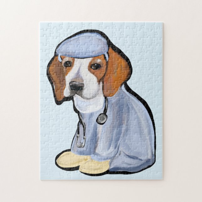 BEAGLE LÄKARE PUSSEL (Vertikal)