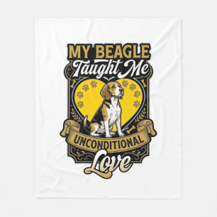 Beagle lärde mig ovillkorlig kärlek Hund hjärta ta Fleecefilt