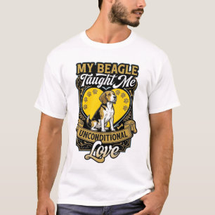 Beagle lärde mig ovillkorlig kärlek Hund hjärta ta T Shirt