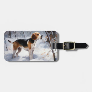 Beagle Låt det snöa jul Bagagebricka