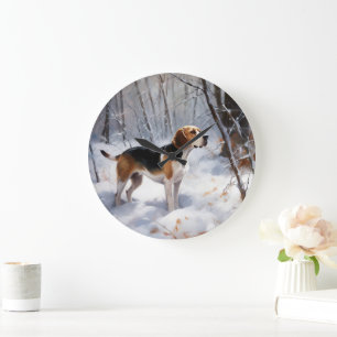 Beagle Låt det snöa jul Stor Klocka