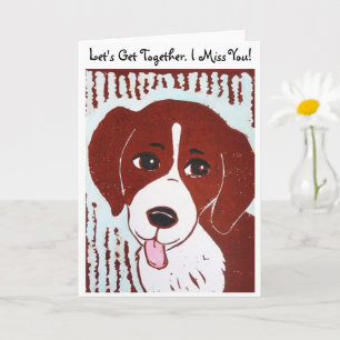 Beagle Låt oss. Jag saknar dig! Kort
