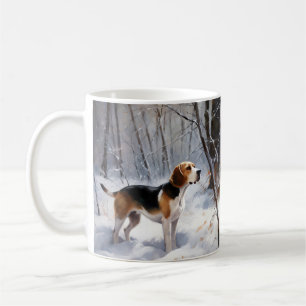 Beagle Let It Snow Jul Kaffemugg
