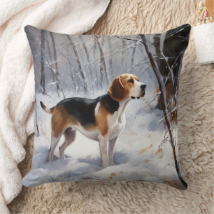 Beagle Let It Snow Jul Kudde