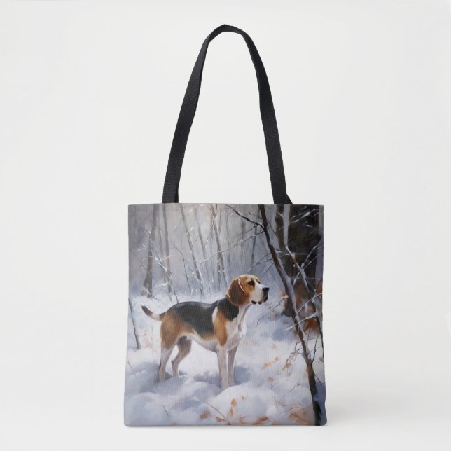 Beagle Let It Snow Jul Tygkasse (Framsida)