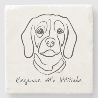 Beagle Line Art, Elegance with Attitude Stenunderlägg