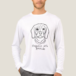 Beagle Line Art, Elegance with Attitude T Shirt