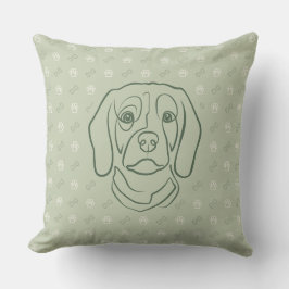 Beagle Linje Konst, Elegans med Attityd Kudde