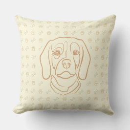Beagle Linje Konst, Elegans med Attityd Kudde