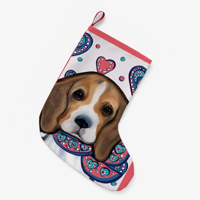 Beagle       liten julstrumpa (Framsidan (Hängande))