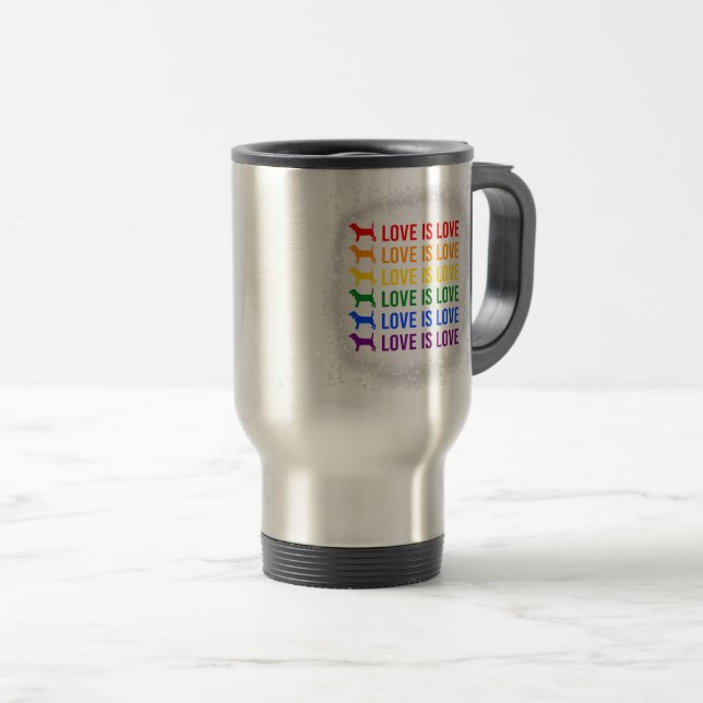 Beagle Love Is Love  Rainbow Lgbt Dog Lovers Resemugg (Framsida höger)