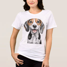 Beagle Lycklig Ansikte hund T Shirt