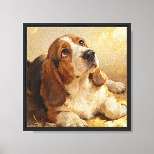 Beagle-målning Canvastryck (Framsida)