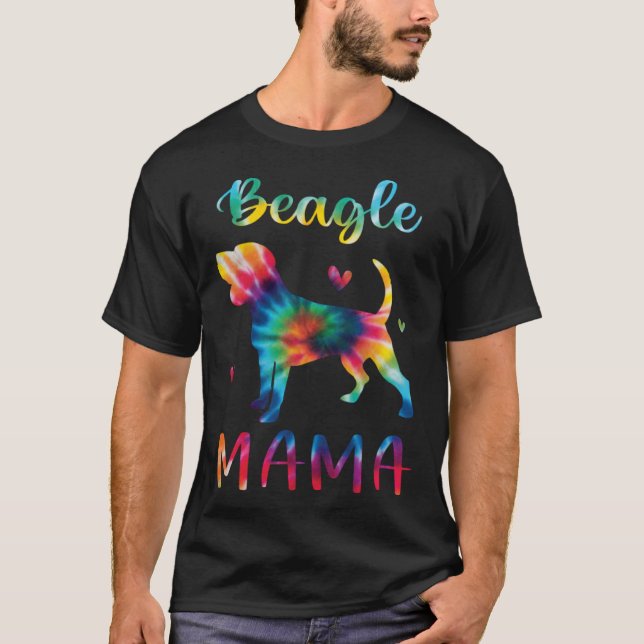 Beagle Mama Tie Dye Dog Mom Mothers Day T Shirt (Framsida)