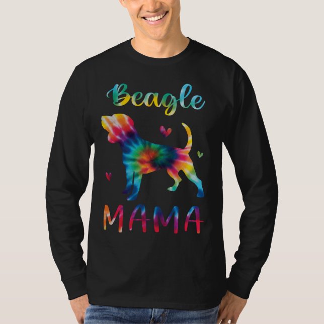Beagle Mama Tie Dye Dog Mom Mothers Day T Shirt (Framsida)