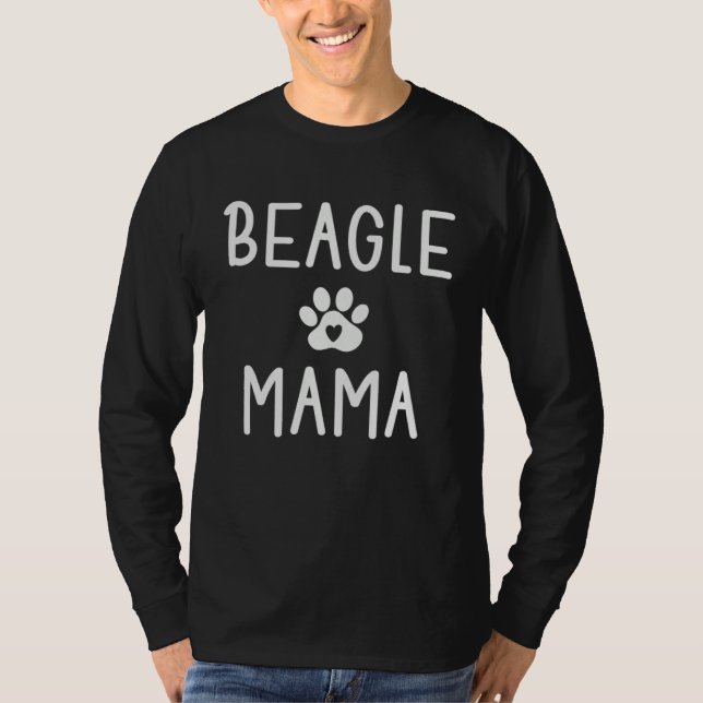 Beagle Mama  Womens Beagle Dog   Mom T Shirt (Framsida)