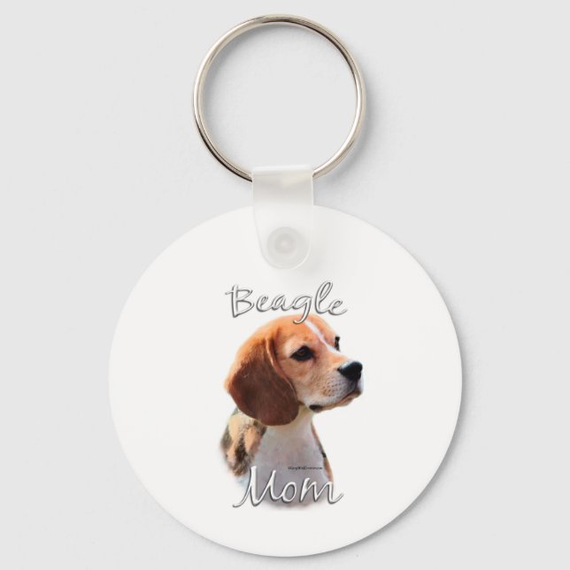 Beagle Mamma 2 Nyckelring (Framsida)