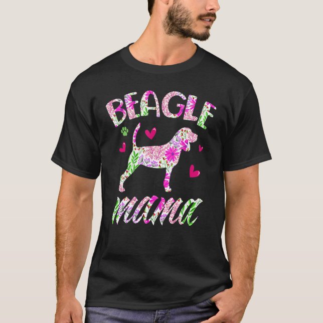 Beagle Mamma Beagle Mamma Hundägare T Shirt (Framsida)