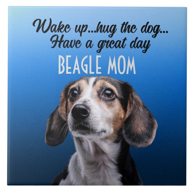 Beagle Mamma Ceramic Tile Kakelplatta (Framsidan)
