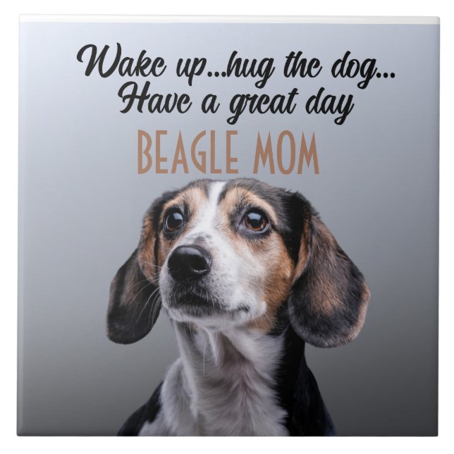 Beagle Mamma Ceramic Tile Kakelplatta (Framsidan)
