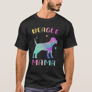 Beagle Mamma Colorful Beagle Älskare Hund Mamma T Shirt