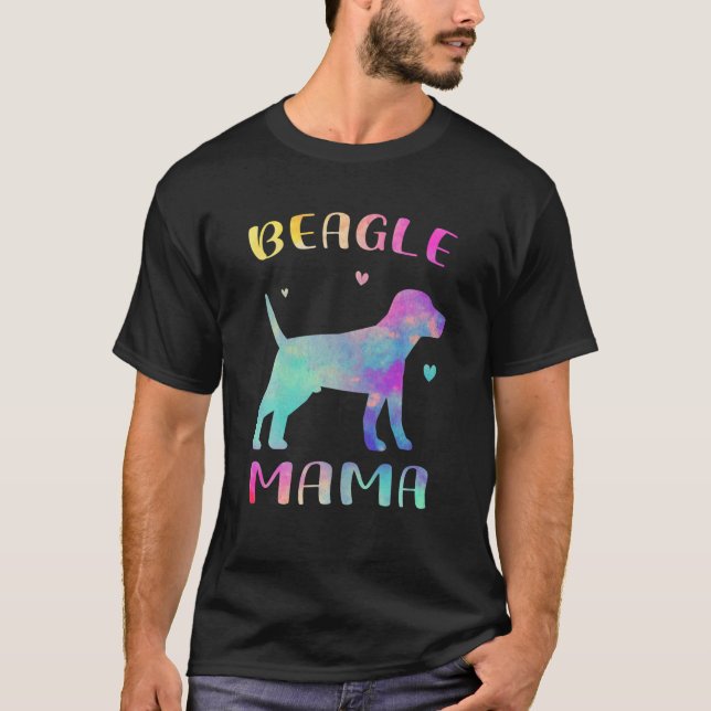 Beagle Mamma Colorful Beagle Älskare Hund Mamma T Shirt (Framsida)