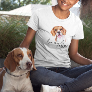 Beagle Mamma Cute Watercolor Hund älskare T Shirt
