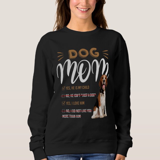 Beagle Mamma Ja, han är mitt barn för Hund T Shirt (Framsida)