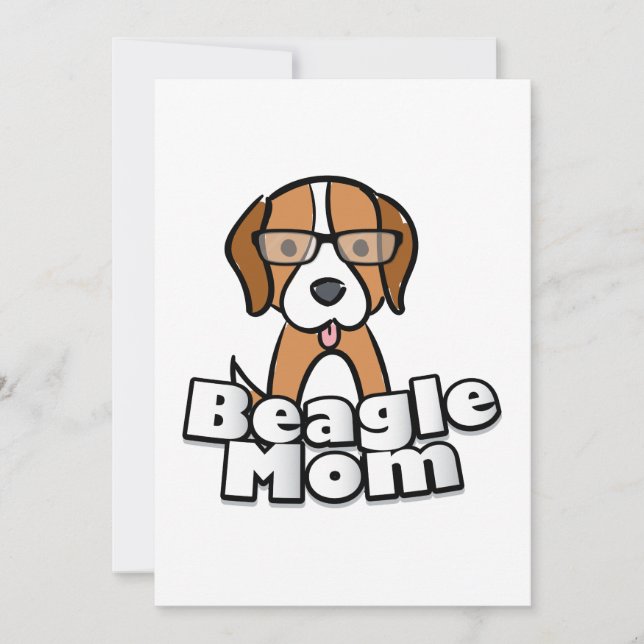 Beagle Mamma Kärlek Hund Mors dag Gift Kort (Framsida)
