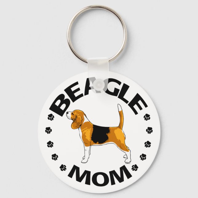 Beagle Mamma Nyckelring (Framsida)
