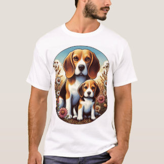 Beagle Mamma och Valp 5000 2X T Shirt