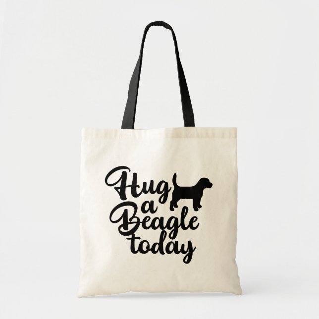 Beagle Mamma Puppy Älskare Hund Tecknad Beagles Tygkasse (Framsidan)
